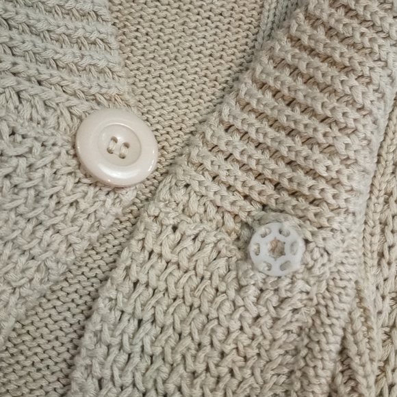 Long Sleeve Knit Crochet Cardigan Sweater Top - Picture 7 of 15